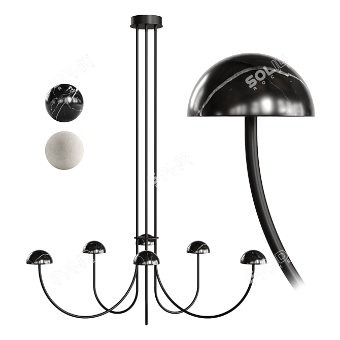 Aromas Dussa Pendant Lamp Elegance 3D model image 1