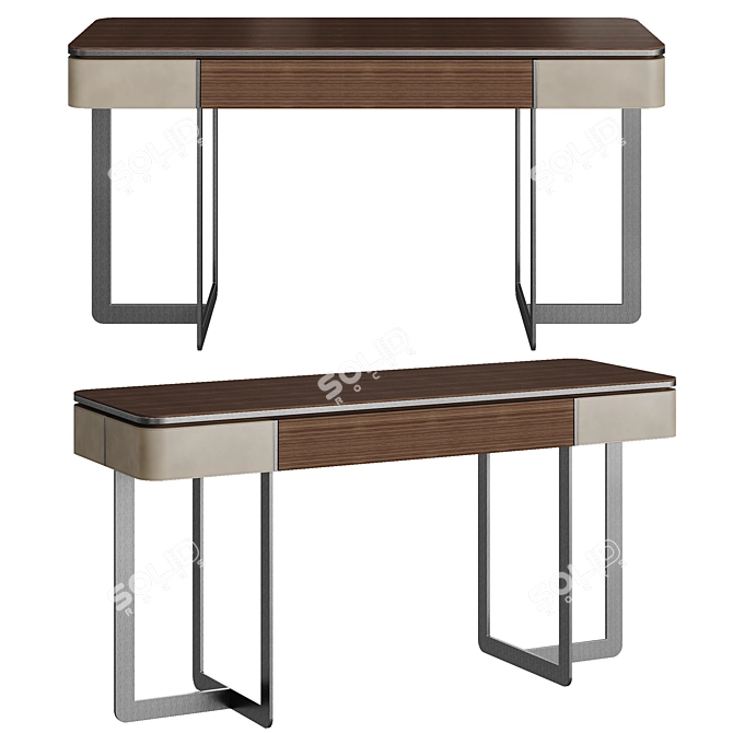 Oak Lexington Vanity Table 3D model image 1