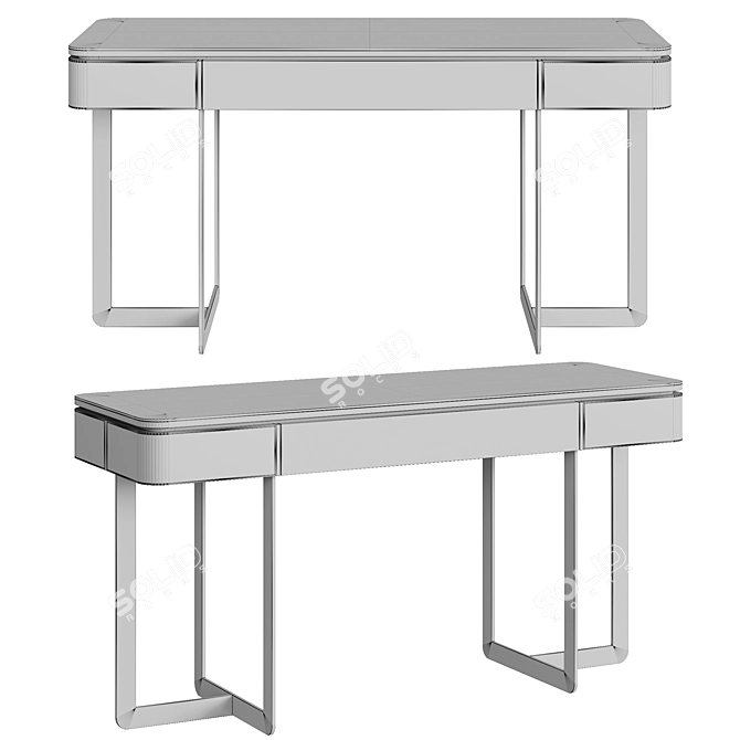 Oak Lexington Vanity Table 3D model image 2