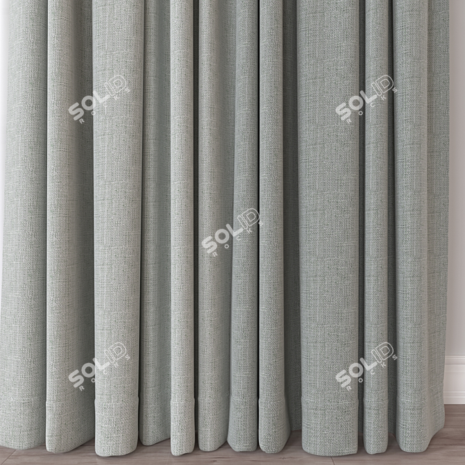  3D Curtain Model with 112650 Polys 3D model image 3