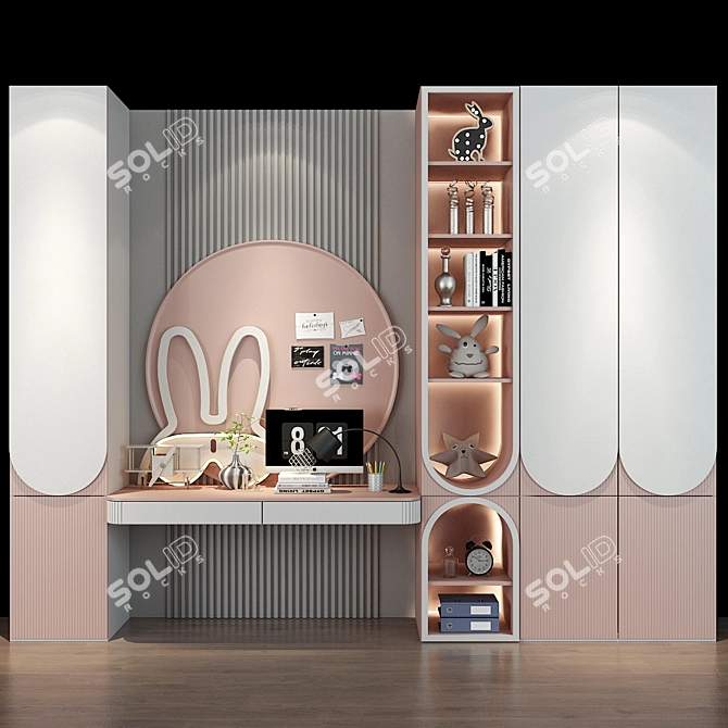 Customizable Children's Furniture Set 3D model image 1