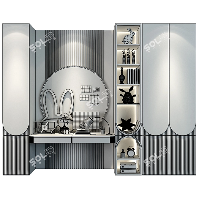 Customizable Children's Furniture Set 3D model image 2