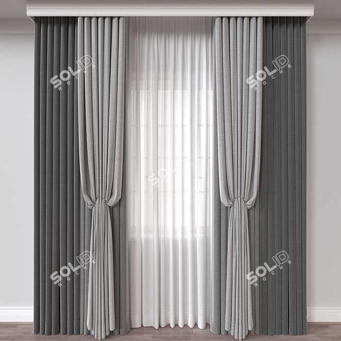  3D Curtains Models Collection 3D model image 1