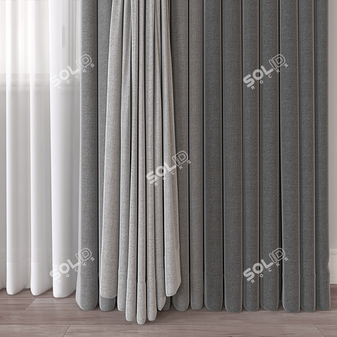  3D Curtains Models Collection 3D model image 2