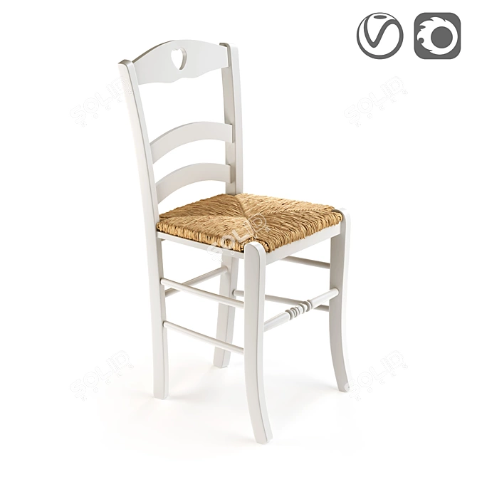 Шикарные стулья из бука 3D model image 1