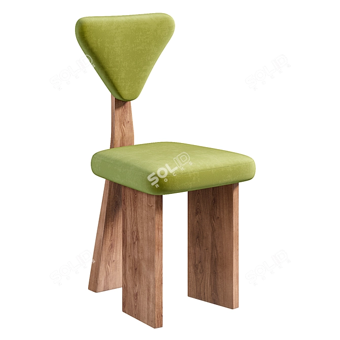 Brazilian Wood Giraffe Dining Chair 3D model image 1