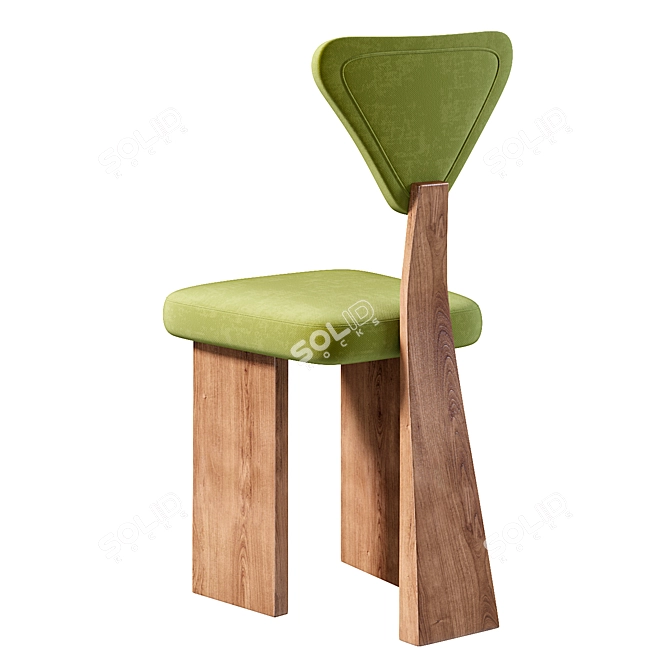 Brazilian Wood Giraffe Dining Chair 3D model image 2