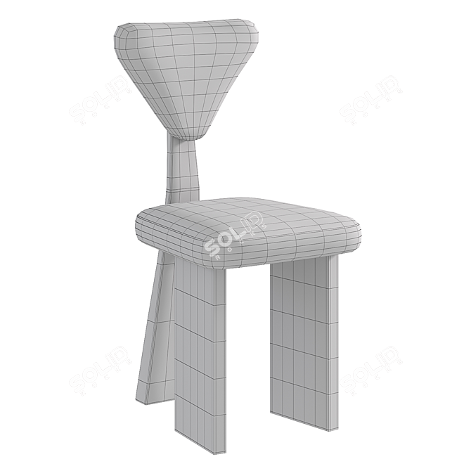 Brazilian Wood Giraffe Dining Chair 3D model image 3