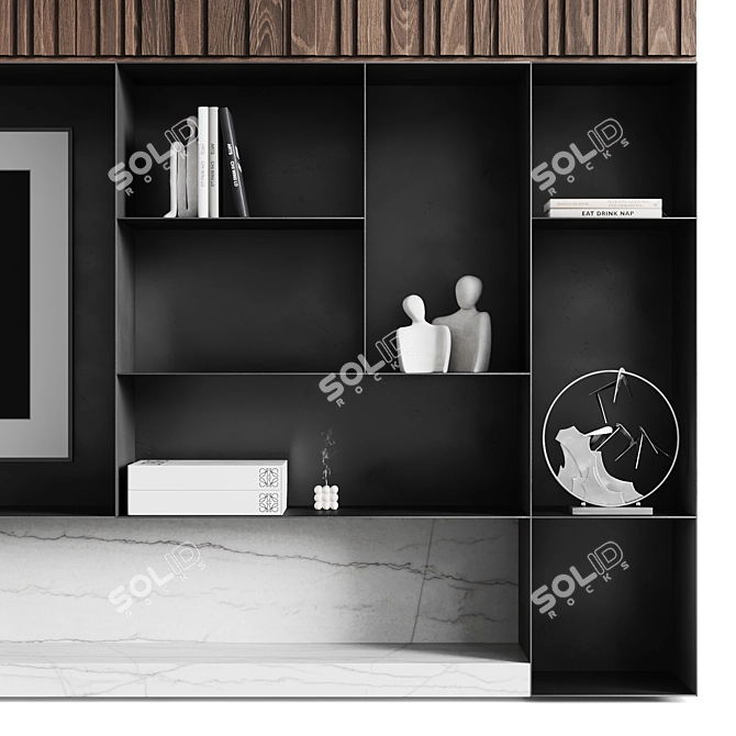 Elegant Modern TV Zone 3D model image 2