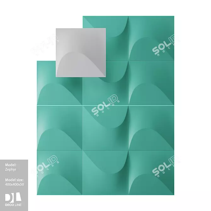 Modern Gypsum 3D Panel 3D model image 1