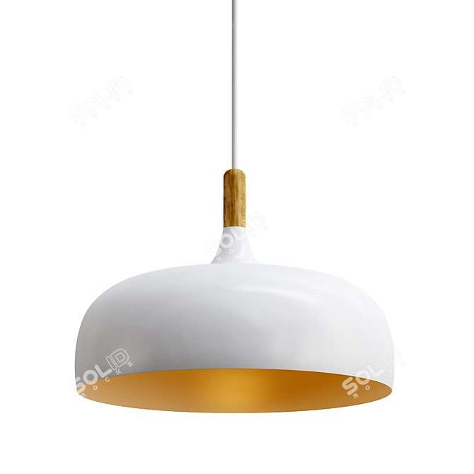 Modern Acorn Pendant Light Fixture 3D model image 1