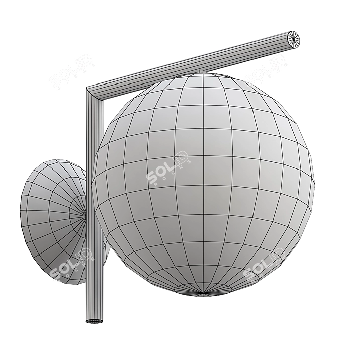 Modern Applique Lighting Fixture 3D model image 2