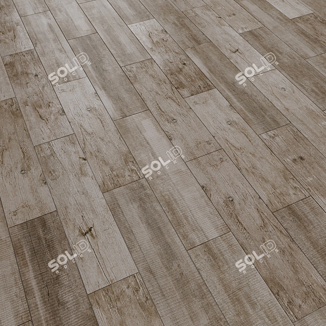 Antique Wood Trim 20x80 Grey & Beige 3D model image 1