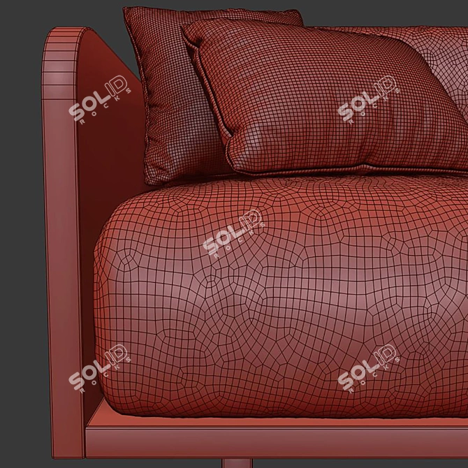 Modern Carter Sofa Settee Home 3D model image 7