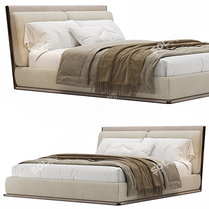 Modern Adam Bed Design Giorgetti 3D model image 1