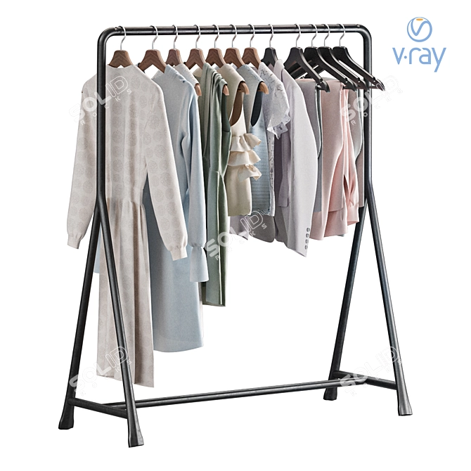 IKEA TURBO Hallway Wardrobe Hanger 3D model image 1