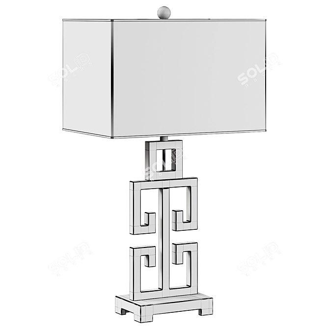 Greek Key Table Lamp Set 3D model image 2