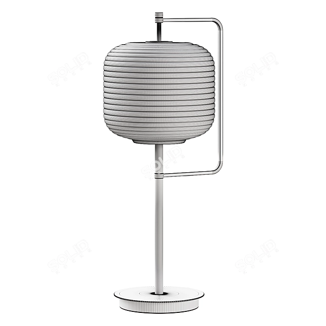 Sleek Metal Desk Lamp 3D model image 2