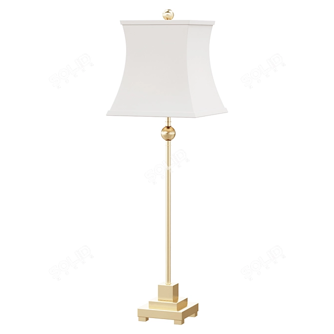 Ant Brass Kensington Buffet Lamp 3D model image 1