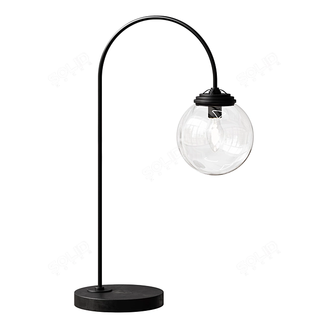 Modern Industrial Table Lamp 3D model image 1