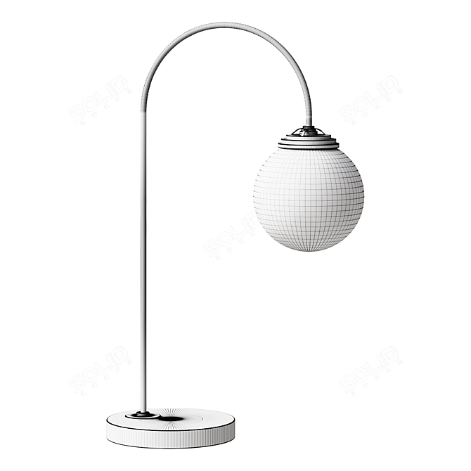 Modern Industrial Table Lamp 3D model image 2