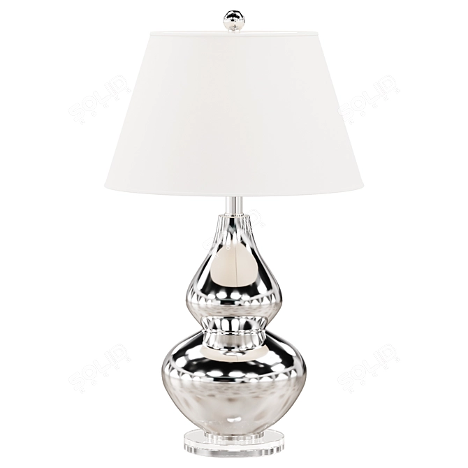 Elegant Cybil Gourd Lamp Silver 3D model image 1