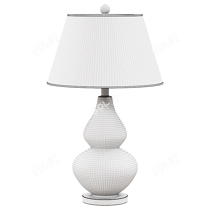 Elegant Cybil Gourd Lamp Silver 3D model image 2