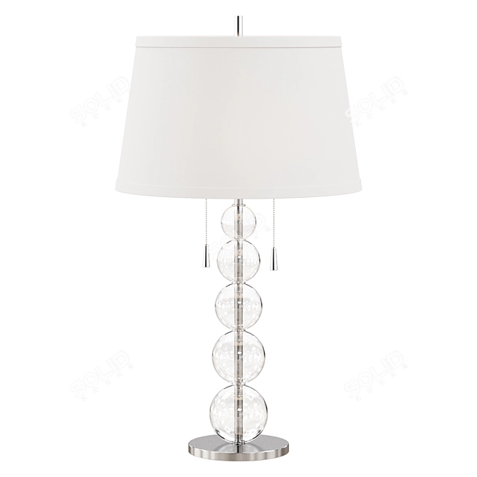 Crystal Chrome Table Lamp - Elegant Lighting 3D model image 1