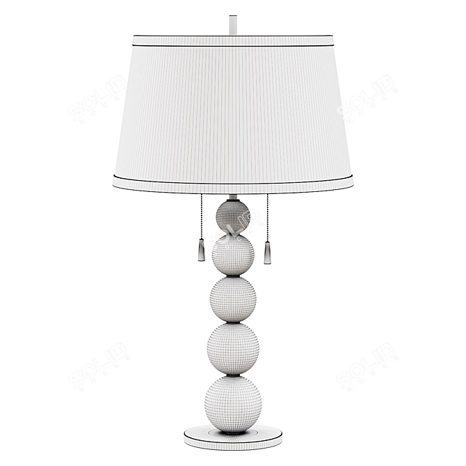 Crystal Chrome Table Lamp - Elegant Lighting 3D model image 2