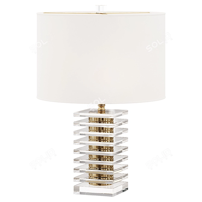 Safavieh Clancy Table Lamp Set 3D model image 1