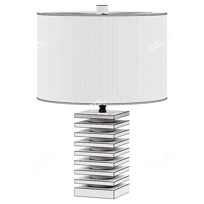 Safavieh Clancy Table Lamp Set 3D model image 2