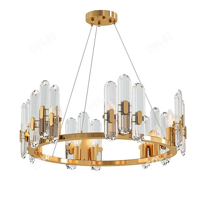  Geometric Glass Chandelier Wallace 3D model image 1