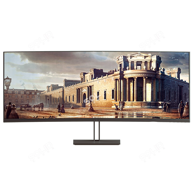 HP Z38c Curved Monitor 3D model image 3