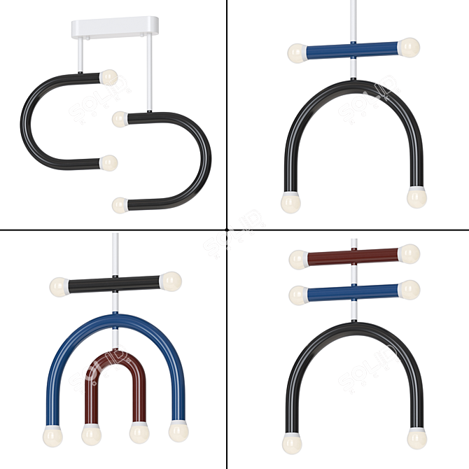 Modern LED Sphere Design Lamp 3D model image 1