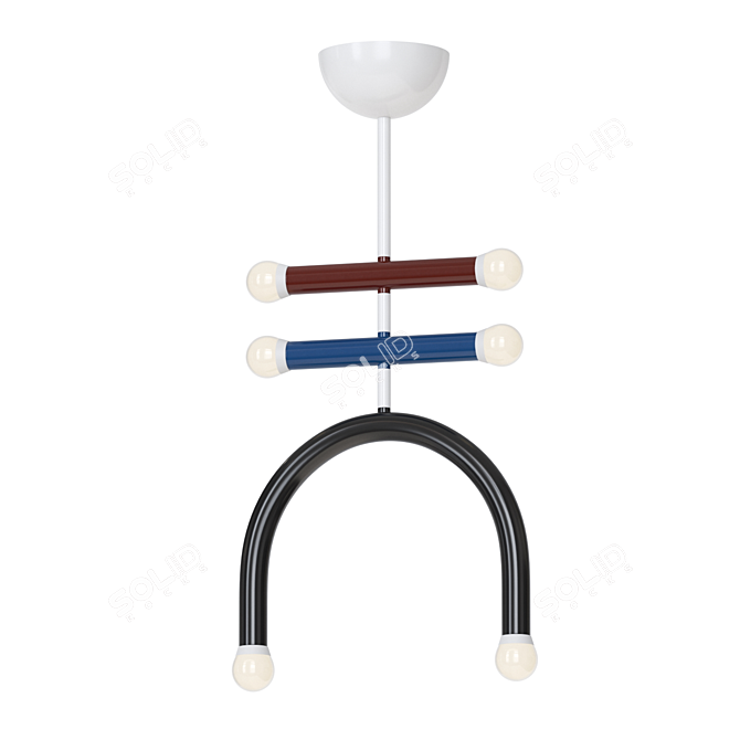 Modern LED Sphere Design Lamp 3D model image 5