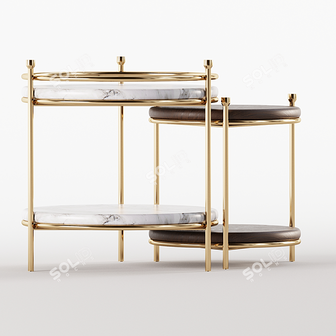 Modern Side Table with Unique Design 3D model image 2