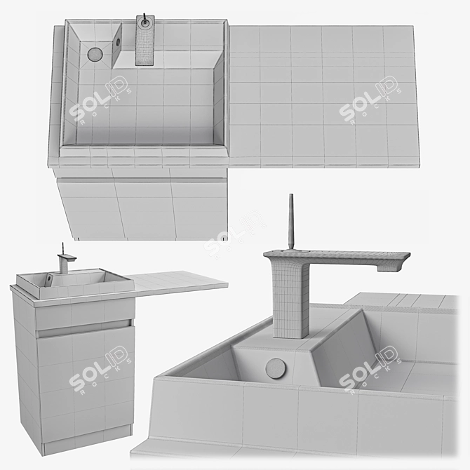 Santa Jupiter Over-Washing Machine Sink 3D model image 2