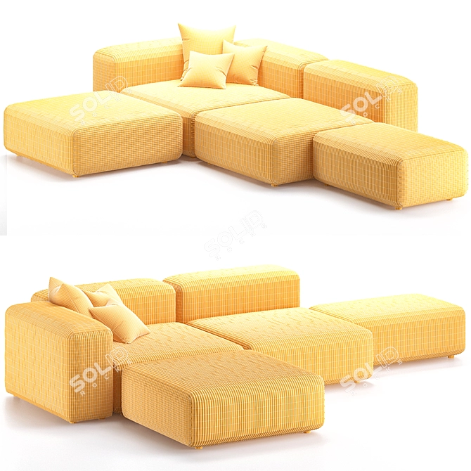 Modern Sofas 3D Model Megrey 3D model image 3