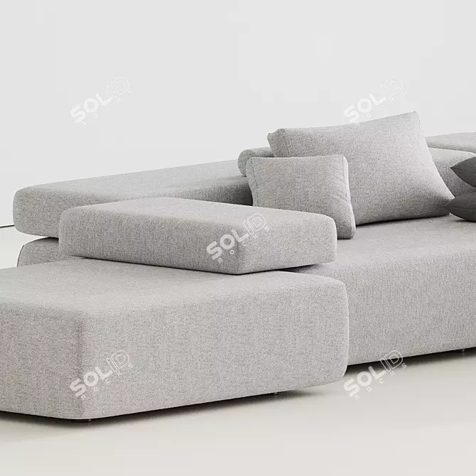 High-Res Cinder Block Module 3D model image 3