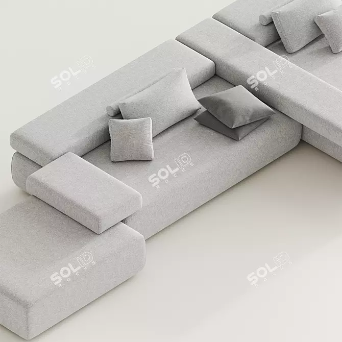 High-Res Cinder Block Module 3D model image 4