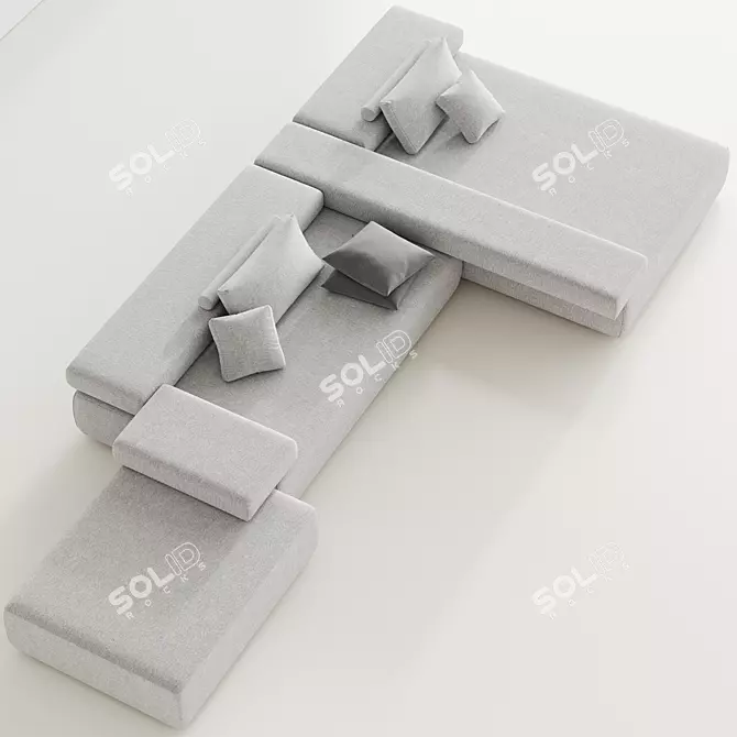 High-Res Cinder Block Module 3D model image 6