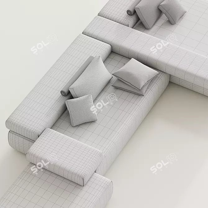 High-Res Cinder Block Module 3D model image 7