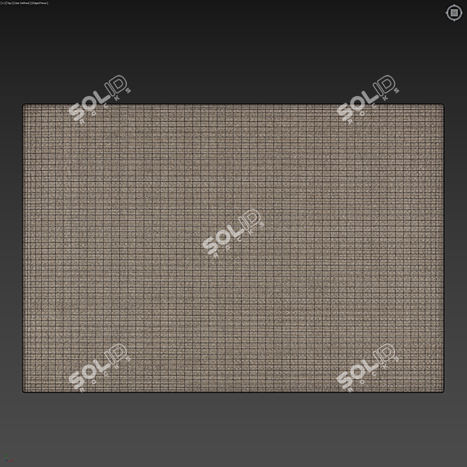 Braided Wool Rug, 3K Textures 3D model image 4