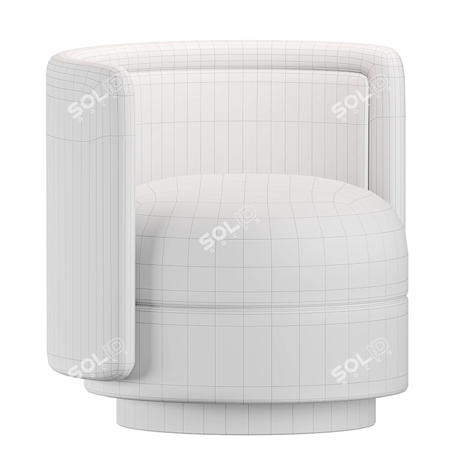 Elegant Miss Jean Swivel Chair 3D model image 2