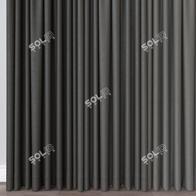 Window Curtain 3D Model - 78408 Polys 3D model image 3