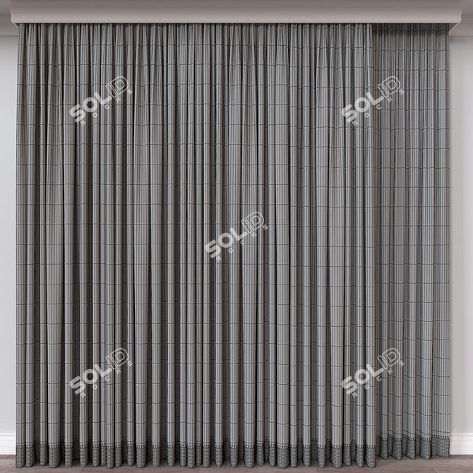 Window Curtain 3D Model - 78408 Polys 3D model image 4