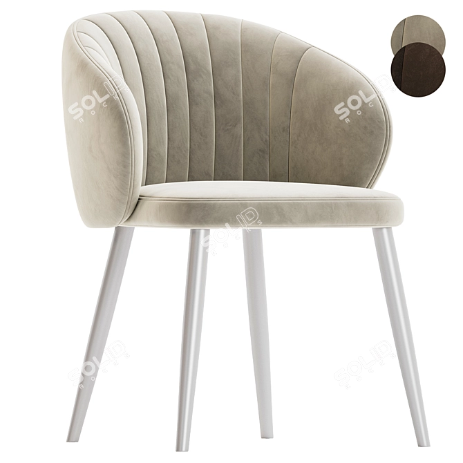 Elegant Swivel Chair Collection 3D model image 1