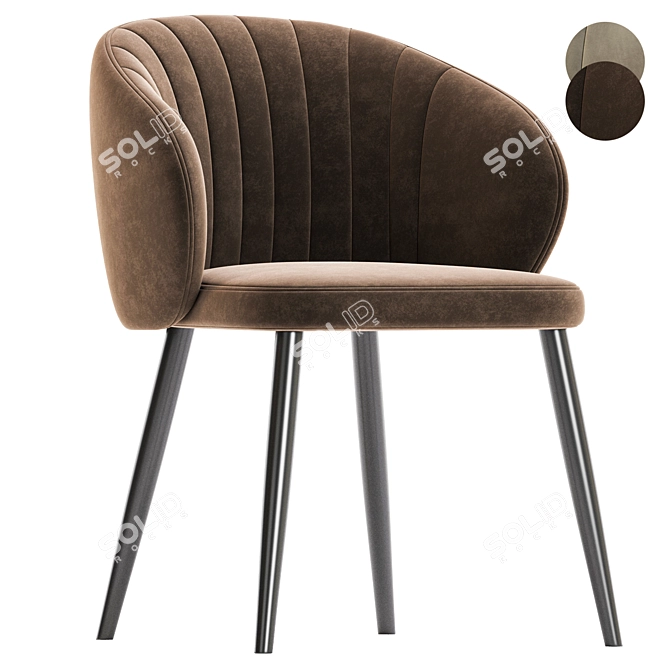 Elegant Swivel Chair Collection 3D model image 2