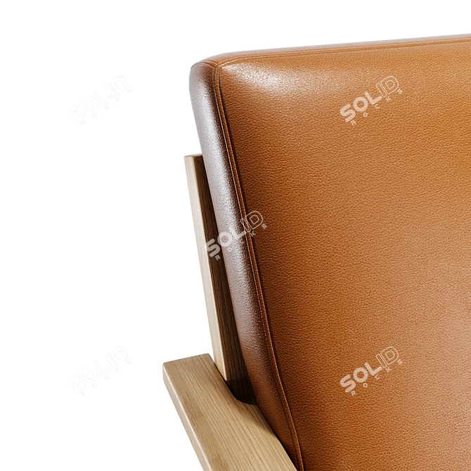 Verlaine Chestnut Chair: Elegant Modern Styling 3D model image 2