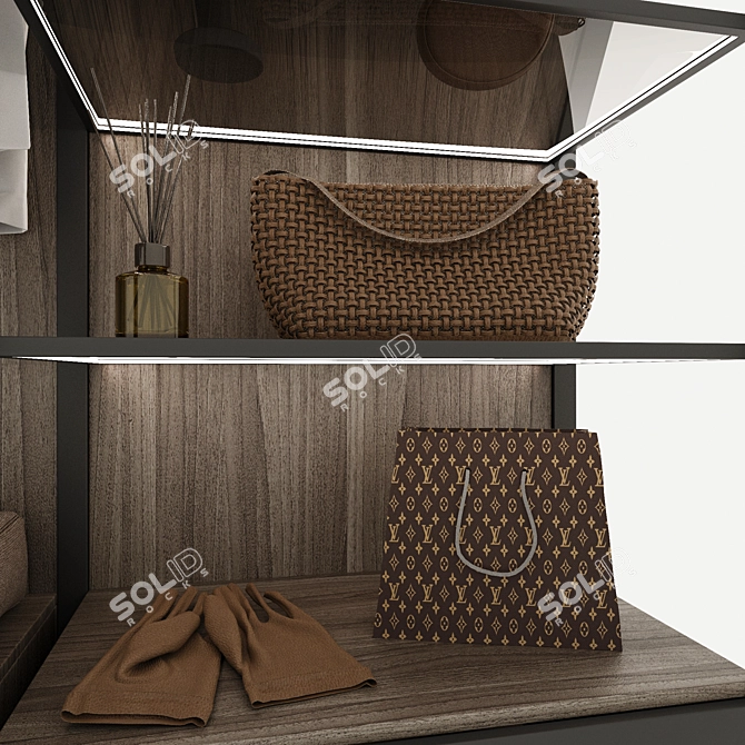 Modern Modular Wardrobe Composition 3D model image 3